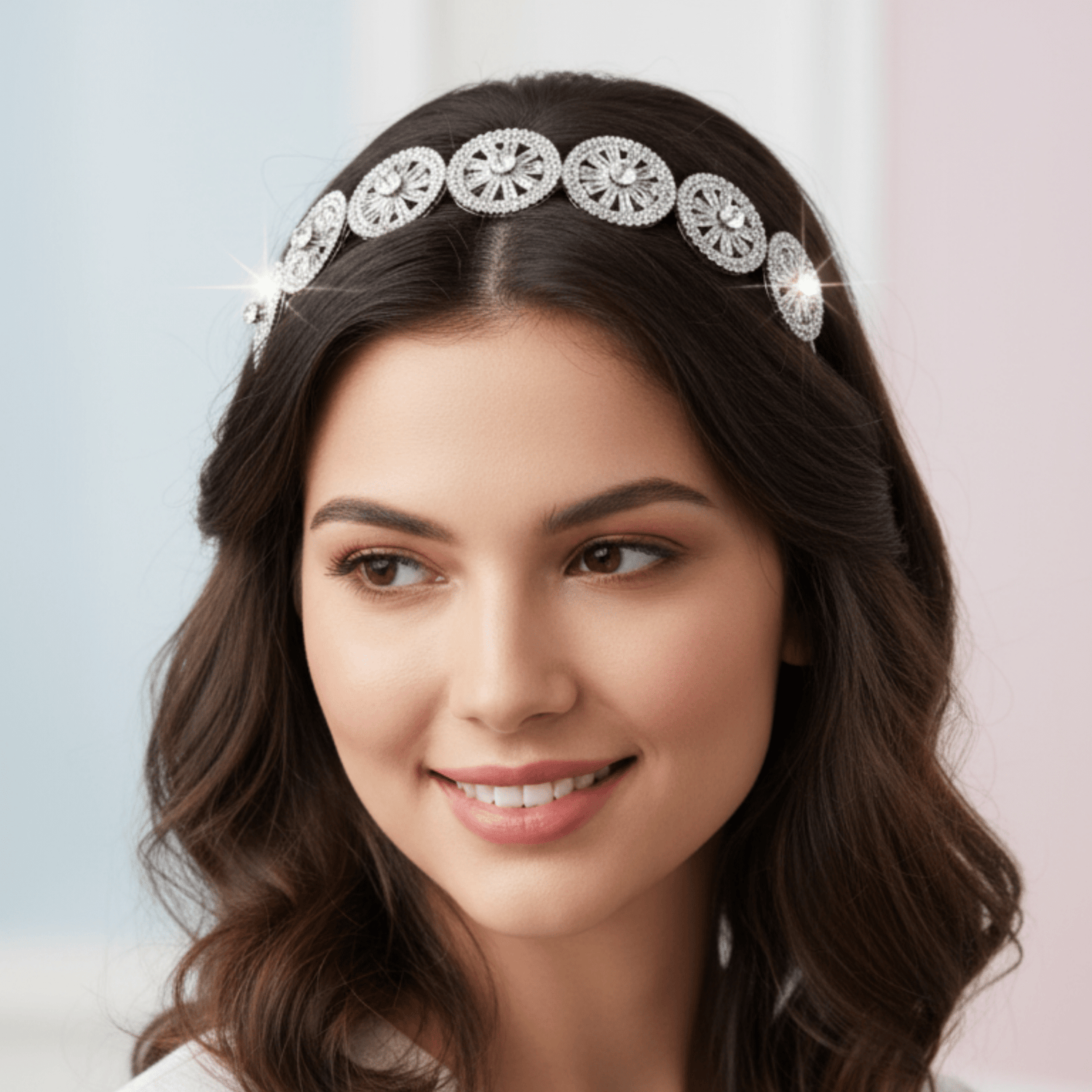 Silver Crystal Hairbands