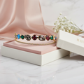 Mukutique Gold Crystal Multicolor Rhinestone Hairband | Elegant Bridal Headband