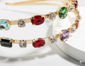 Mukutique Gold Crystal Double Layer Rhinestone Hairband | Elegant Party Headband