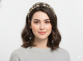 Mukutique Gold Crystal Rhinestone Hairband | Multicolor Stone Double Layer Headband