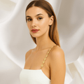Gold Floral Rhinestone Bra Straps Pair | Mukutique - MukuTique