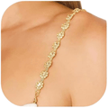 Gold Floral Rhinestone Bra Straps Pair | Mukutique - MukuTique
