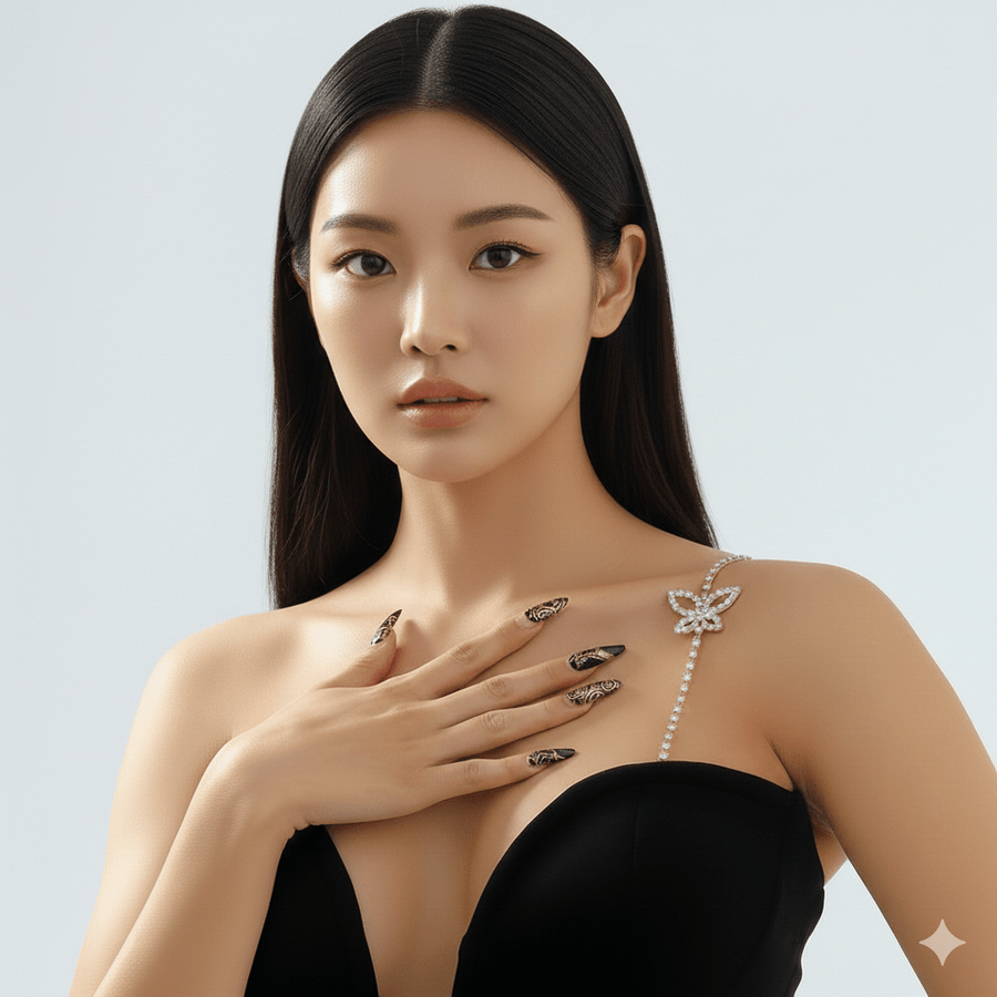 Mukutique 1pc Butterfly Rhinestone Bra Straps, Decorative Crystal Butterfly Replacement Straps, Adjustable Detachable Jewelry Shoulder Straps for Off - Shoulder Dresses & Tops, Silver - MukuTique