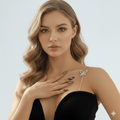 Mukutique 1pc Butterfly Rhinestone Bra Straps, Decorative Crystal Butterfly Replacement Straps, Adjustable Detachable Jewelry Shoulder Straps for Off - Shoulder Dresses & Tops, Silver - MukuTique