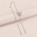 Mukutique 1pc Butterfly Rhinestone Bra Straps, Decorative Crystal Butterfly Replacement Straps, Adjustable Detachable Jewelry Shoulder Straps for Off - Shoulder Dresses & Tops, Silver - MukuTique