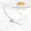 Mukutique Base Metal Silver Plated Crystal Floral Bridal Hair Band for Women | Rhinestone Wedding Headband Tiara | Partywear Hair Accessory for Bride & Girls - MukuTique