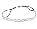 Mukutique Crystal Bridal Hair Vine Headband for Women Elastic Rhinestone Wedding Forehead Band Elegant Party Wear Designer Hair Accessory for Girls & Women - MukuTique
