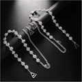 Mukutique Decorative Rhinestone Bra Straps - Silver Crystal Floral Replacement Straps for Women - Adjustable Non - Slip Jewelry Straps for Off - Shoulder Dresses, Prom & Weddings - 1 Pair - MukuTique