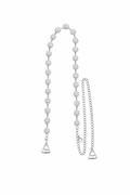 Mukutique Decorative Rhinestone Bra Straps - Silver Crystal Floral Replacement Straps for Women - Adjustable Non - Slip Jewelry Straps for Off - Shoulder Dresses, Prom & Weddings - 1 Pc - MukuTique