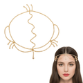Mukutique Gold Crystal Bridal Head Chain for Women – Wedding Rhinestone Matha Patti Hair Jewelry Headpiece - MukuTique