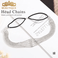 Mukutique Multi - Layer Rhinestone Headband for Women - 5 Row Crystal Elastic Hair Band - Sparkling Diamond Hair Accessories for Weddings, Parties, and Prom (Gold & Silver) - MukuTique