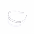 Mukutique Set of 3 Silver Crystal Bridal Headbands for Women Rhinestone Wedding Tiara Hair Bands Elegant Party Wear Multi Layer Designer Hair Accessories - MukuTique