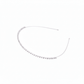 Mukutique Set of 3 Silver Crystal Bridal Headbands for Women Rhinestone Wedding Tiara Hair Bands Elegant Party Wear Multi Layer Designer Hair Accessories - MukuTique