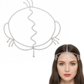 Mukutique Silver Crystal Bridal Head Chain for Women – Wedding Rhinestone Matha Patti Hair Jewelry Headpiece - MukuTique