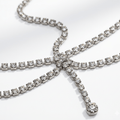 Mukutique Silver Crystal Bridal Head Chain for Women – Wedding Rhinestone Matha Patti Hair Jewelry Headpiece - MukuTique