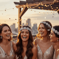 Mukutique Silver Crystal Headband - Sparkling Wheel Design Tiara for Wedding, Bridal, and Party Wear - Elegant Hair Accessory for Women and Girls - 1 Piece - MukuTique