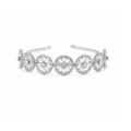Mukutique Silver Crystal Headband - Sparkling Wheel Design Tiara for Wedding, Bridal, and Party Wear - Elegant Hair Accessory for Women and Girls - 1 Piece - MukuTique