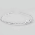 Mukutique Silver Crystal Leaf Bridal Hair Band for Women | Rhinestone Wedding Headband Tiara | Elegant Partywear Hair Accessory for Bride & Girls - MukuTique