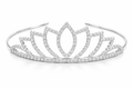 Mukutique Silver Lotus Crystal Tiara for Women – Elegant Rhinestone Flower Crown Headband for Brides, Weddings, Prom & Pageants - MukuTique