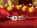 Mukutique Silver Plated Floral Crystal Hairband for Women – Elegant Stone Studded Wedding Party Headband for Girls - MukuTique